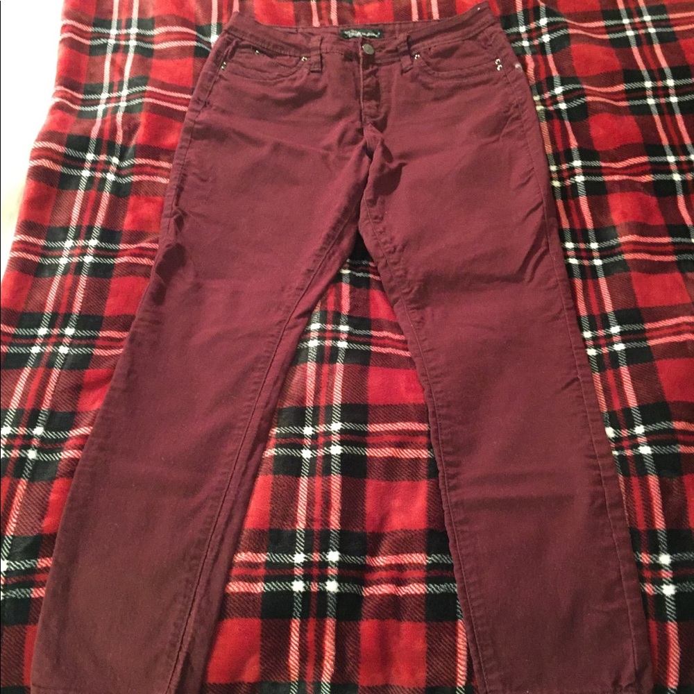 Burgundy Jeans